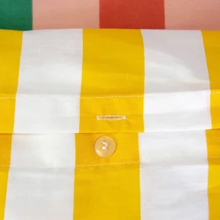 Parure de lit 2 personnes coton rayures multicolores 240x220 cm Aura