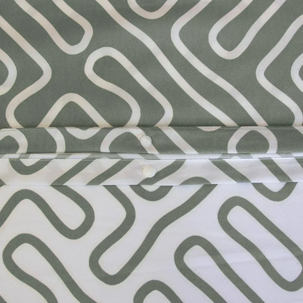 Parure de lit 2 personnes microfibre réversible labyrinthe gris anthracite 240x220 cm
