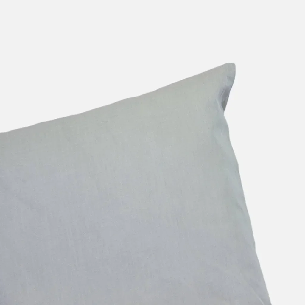 Parure lit 2 pers percale coton étain 240x220 cm Skala