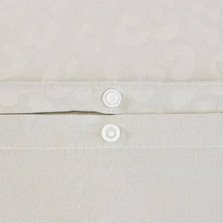 Wendbares Bettwäsche-Set für Doppelbett mit Leopardenmuster Greige Polyester Oeko-Tex zertifiziert