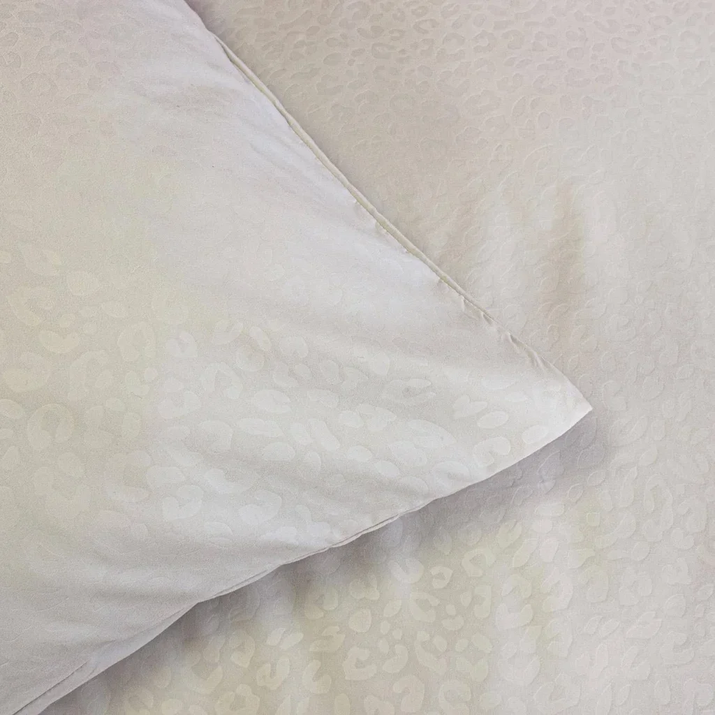 Wendbares Bettwäsche-Set für Doppelbett mit Leopardenmuster Greige Polyester Oeko-Tex zertifiziert