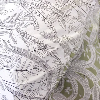 Parure lit réversible motif végétal coton Oeko-Tex 2 personnes