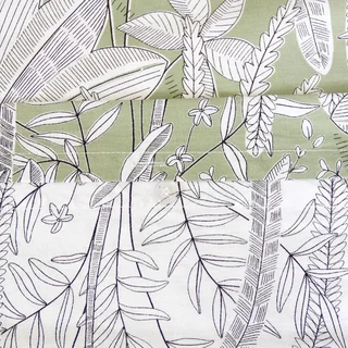 Parure lit réversible motif végétal coton Oeko-Tex 2 personnes