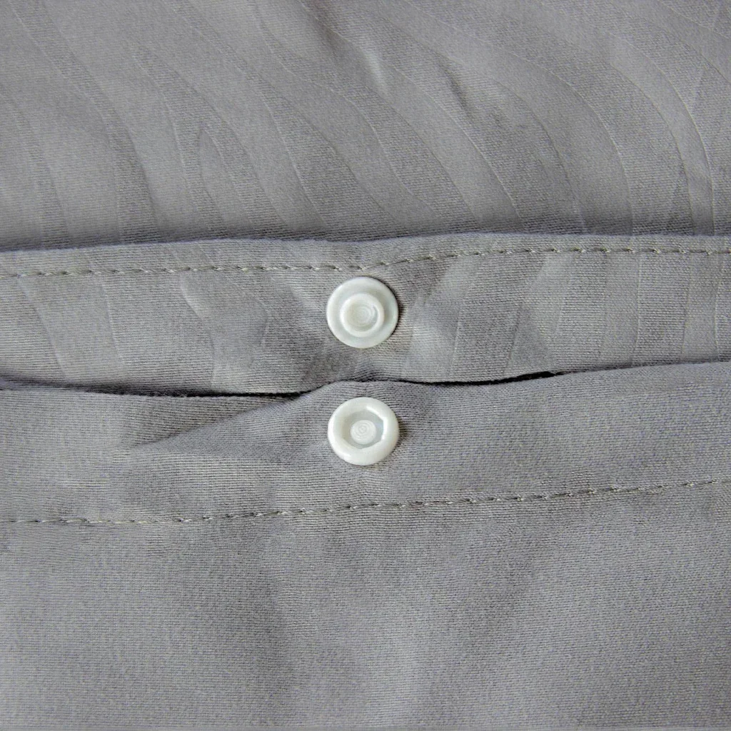 Parure lit 2 places réversible zèbre gris polyester Ondula