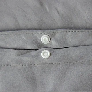 Parure lit 2 places réversible zèbre gris polyester Ondula
