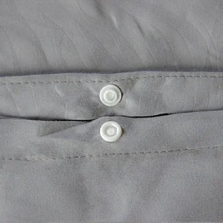 Parure de lit 2 places réversible motif zèbre gris polyester Oeko-Tex