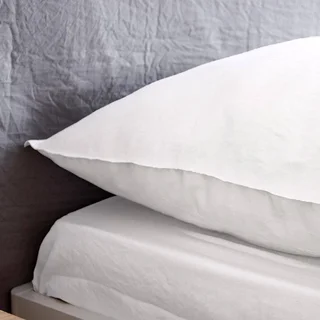 Juego de cama microfibra lavada blanca 2 personas 240x220 cm