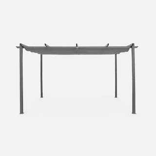 Pergola aluminium 3x4m avec toile rétractable coulissante Isla