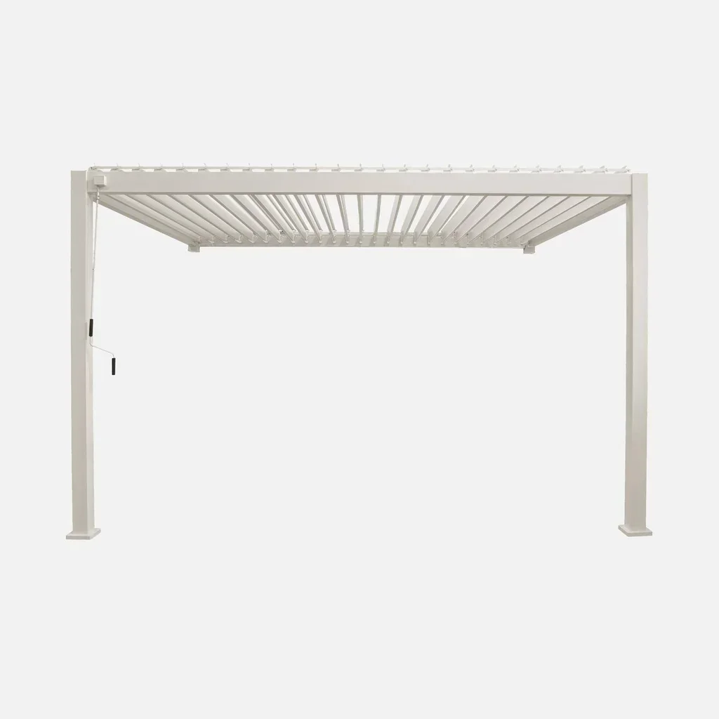 Pergola aluminium adossée 4x3m lames orientables bioclimatique Triomphe