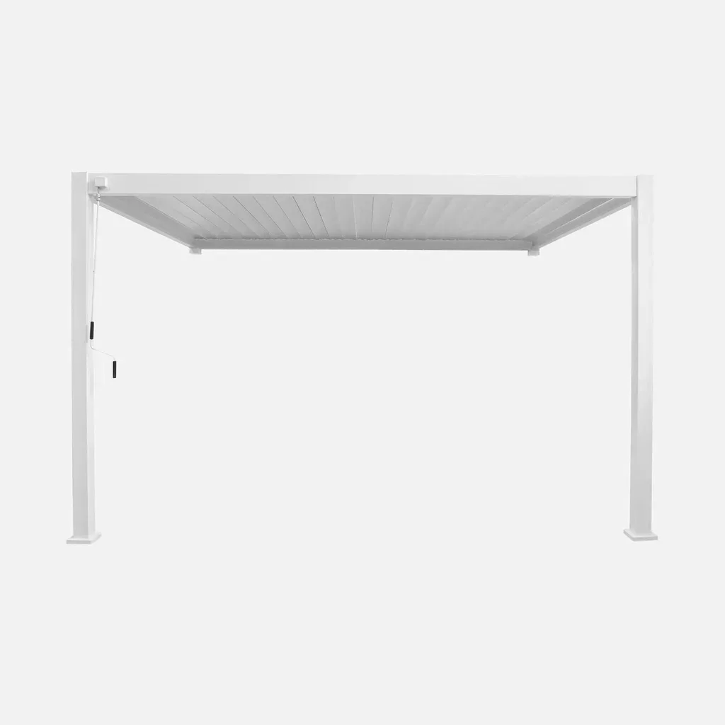 Pergola aluminium adossée 4x3m lames orientables bioclimatique Triomphe