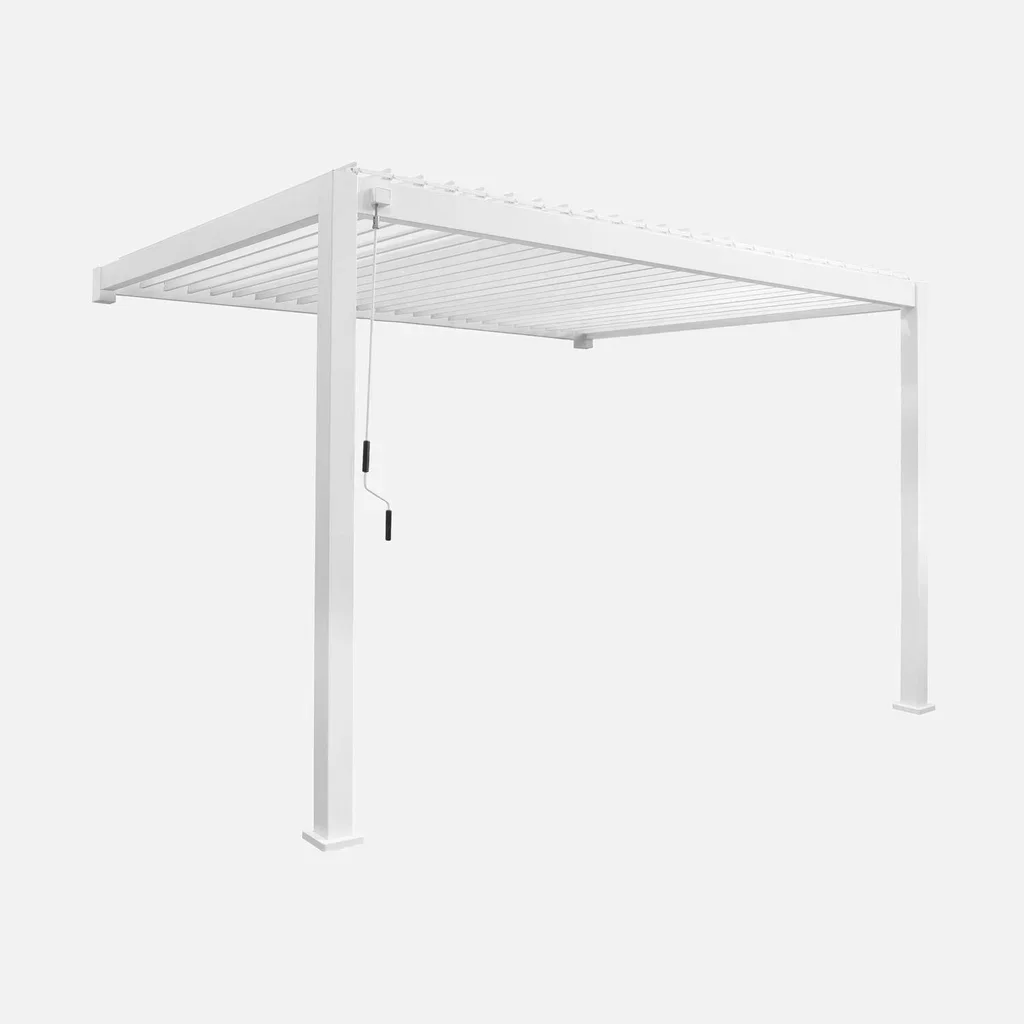 Pergola aluminium adossée 4x3m lames orientables bioclimatique Triomphe