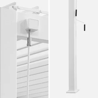 Pergola aluminium adossée 4x3m lames orientables bioclimatique Triomphe