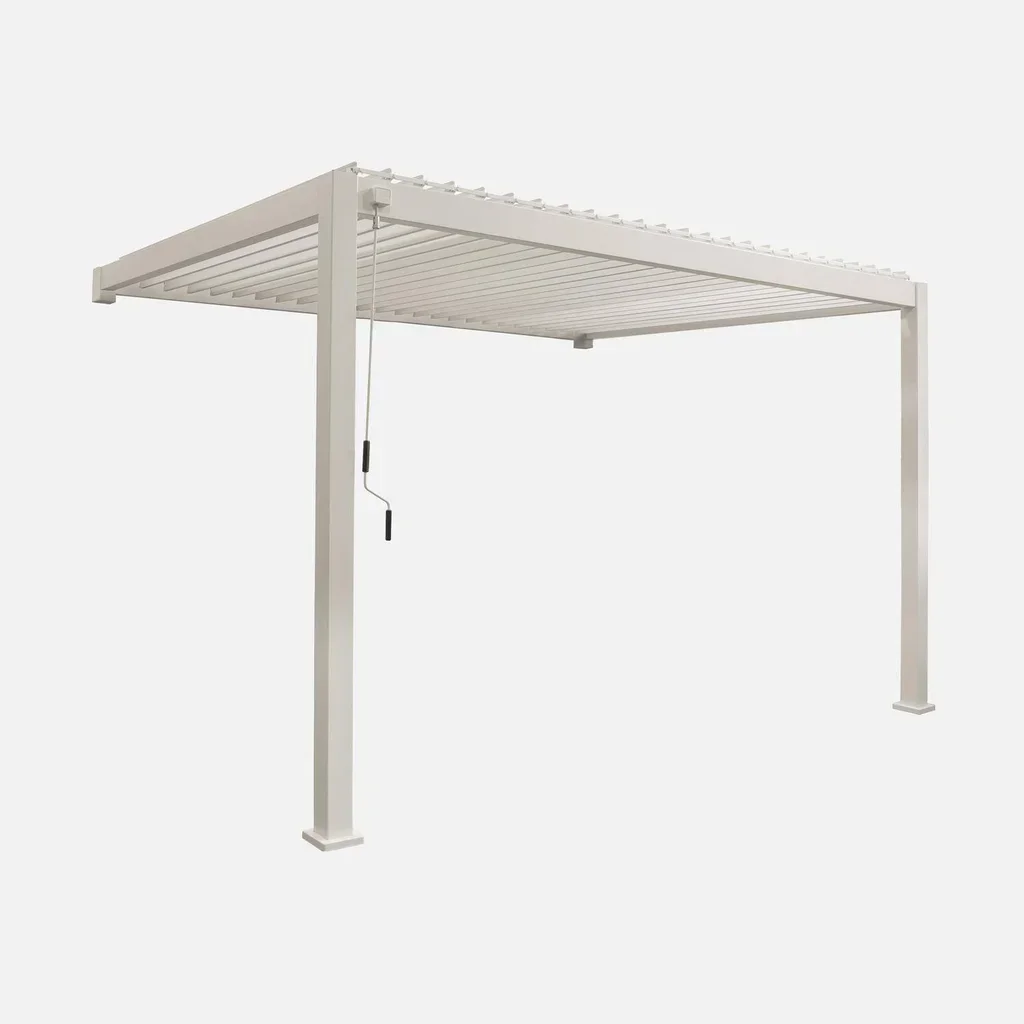 Pergola aluminium adossée 4x3m lames orientables bioclimatique Triomphe