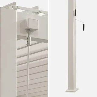Pergola aluminium adossée 4x3m lames orientables bioclimatique Triomphe