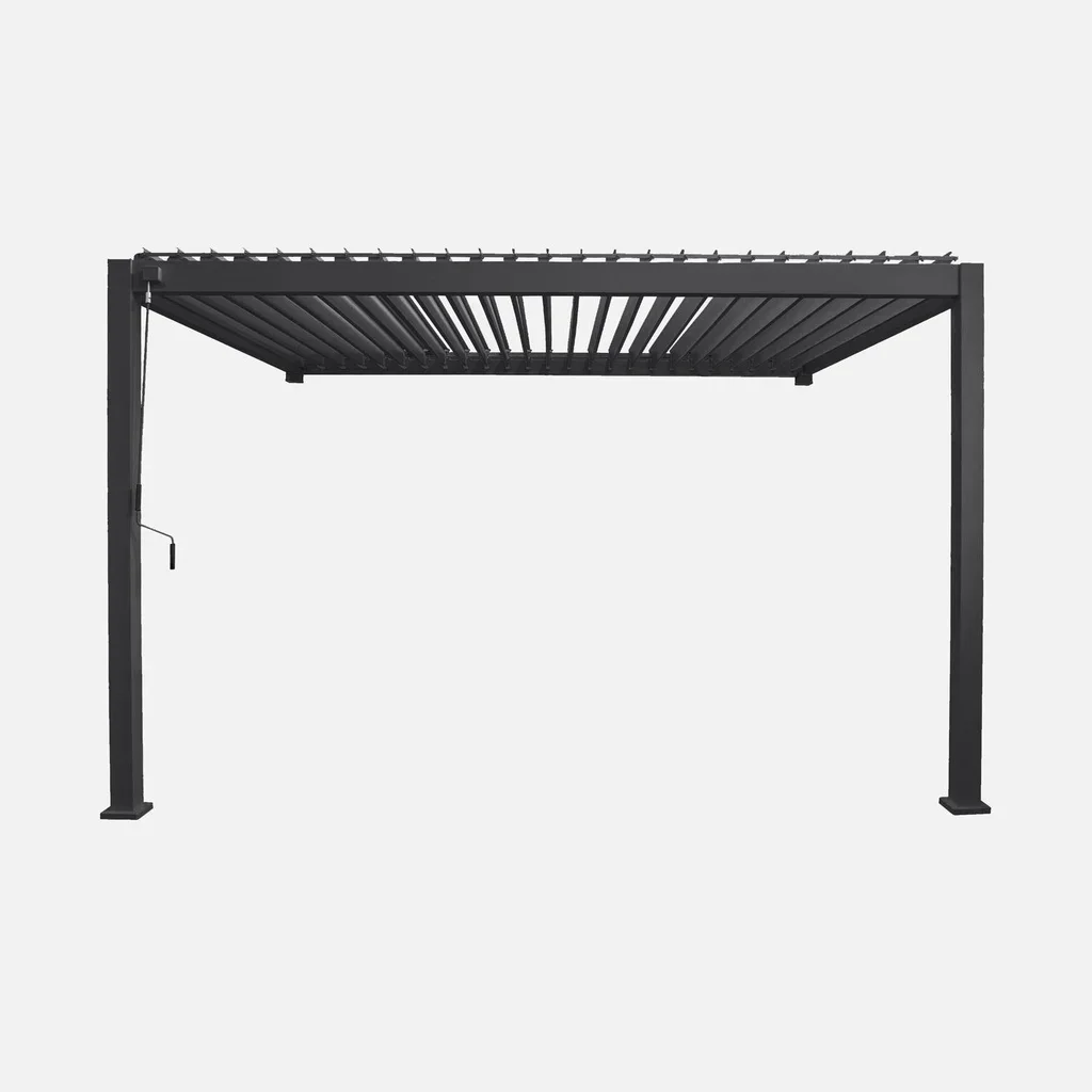 Pergola aluminium adossée 4x3m lames orientables bioclimatique Triomphe