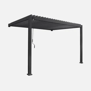 Pergola aluminium adossée 4x3m lames orientables bioclimatique Triomphe
