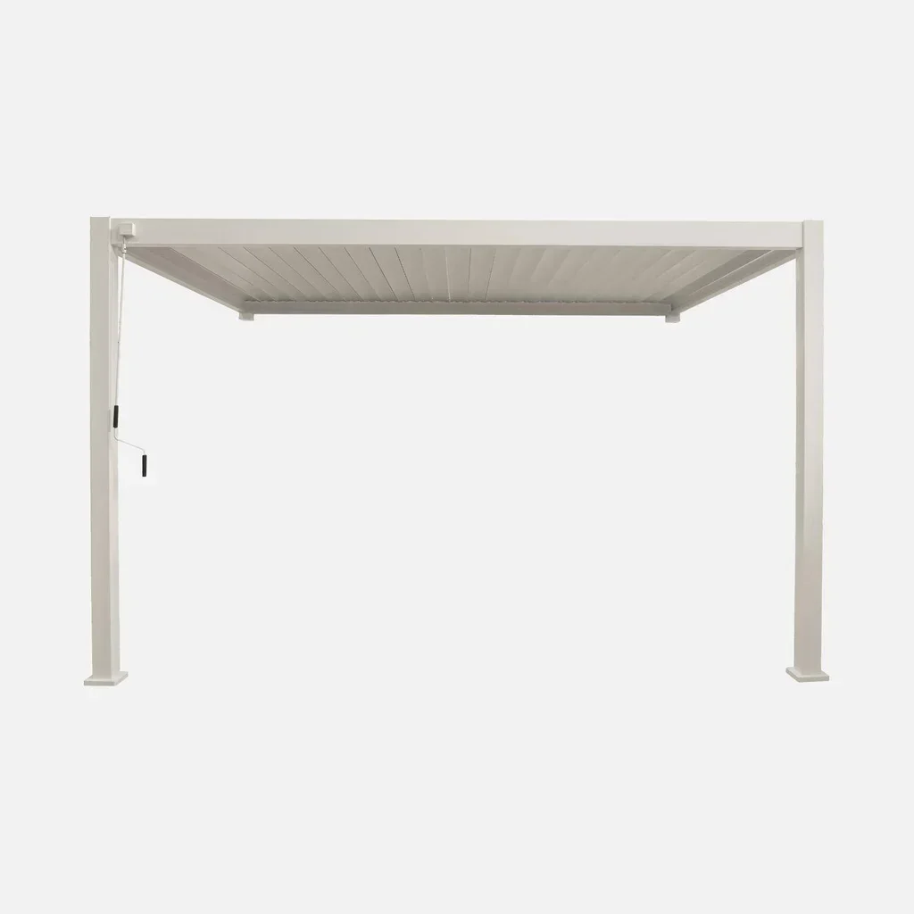 Pergola aluminium adossée 4x3m lames orientables bioclimatique Triomphe