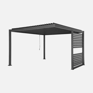 Pergola bioclimatique 3,5x3,5m aluminium lames orientables persienne modèle Palace