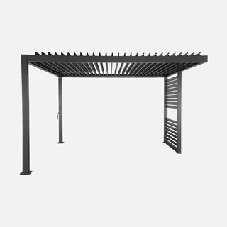 Pergola bioclimatique 3,5x3,5m aluminium lames orientables persienne modèle Palace