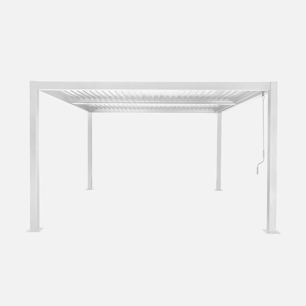 Pergola bioclimatique Palace 3,6x3,6m aluminium lames orientables jardin terrasse
