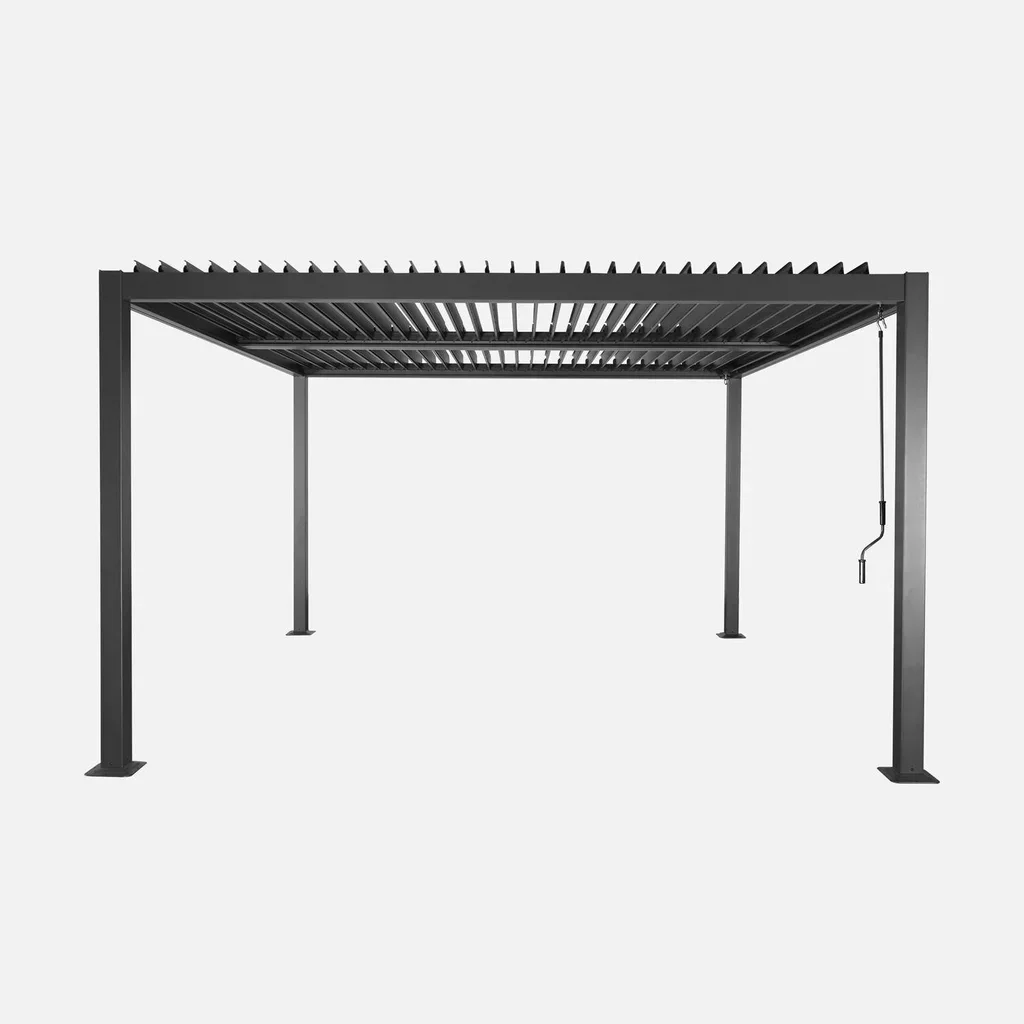 Pergola bioclimatique 3,6x3,6m Palace aluminium lames orientables jardin terrasse