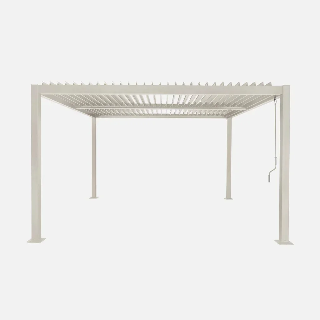 Pergola bioclimatique Palace 3,6x3,6m aluminium lames orientables jardin