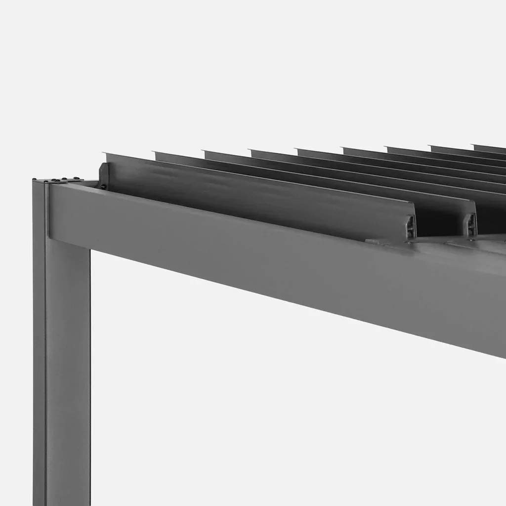 Pergola bioclimatique 3,6x3,6m Palace aluminium lames orientables jardin terrasse