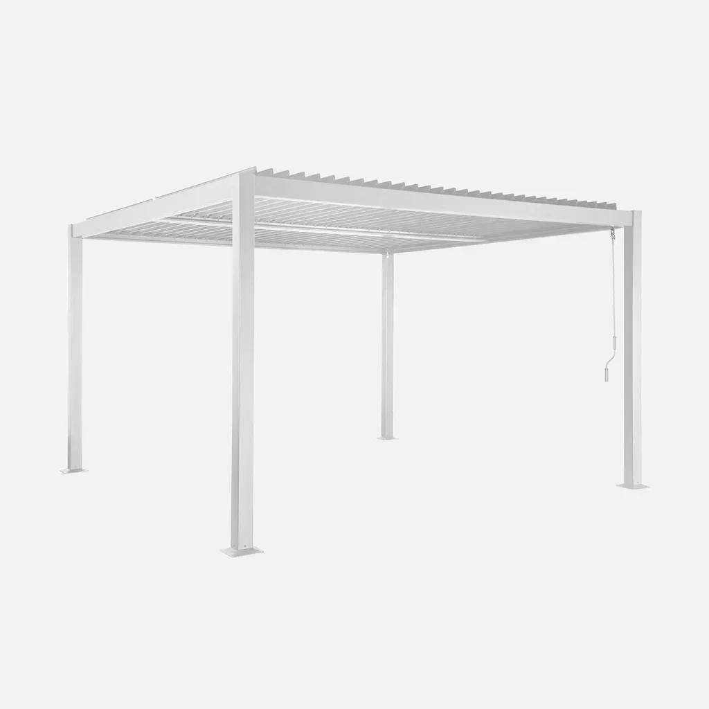 Pergola bioclimatique Palace 3,6x3,6m aluminium lames orientables jardin terrasse