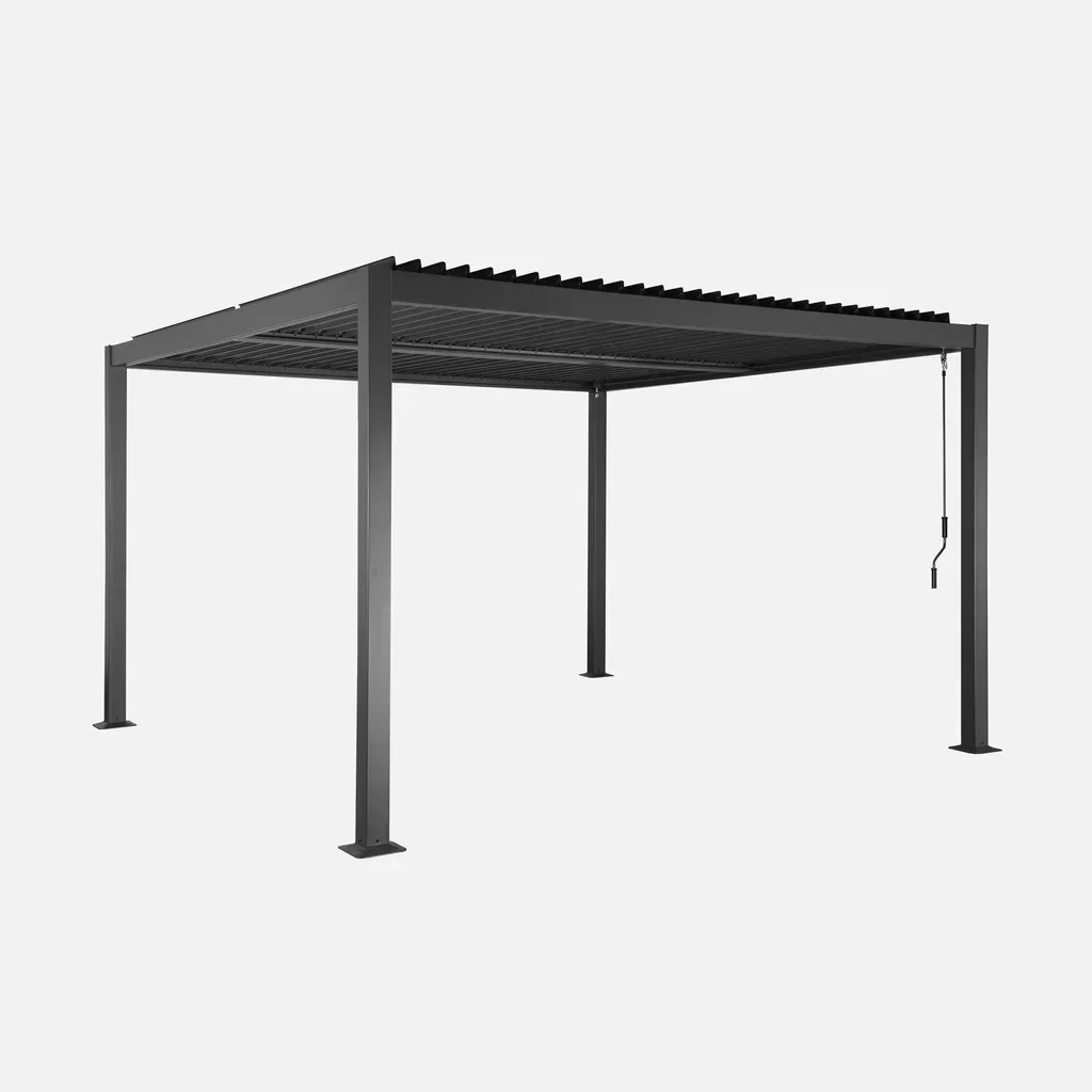 Pergola bioclimatique 3,6x3,6m Palace aluminium lames orientables jardin terrasse