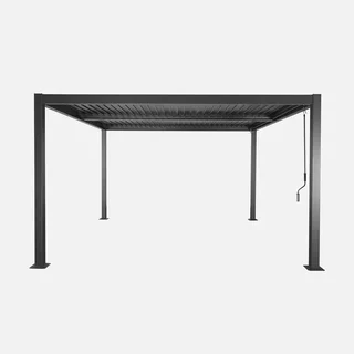 Pergola bioclimatique 3,6x3,6m Palace aluminium lames orientables jardin terrasse