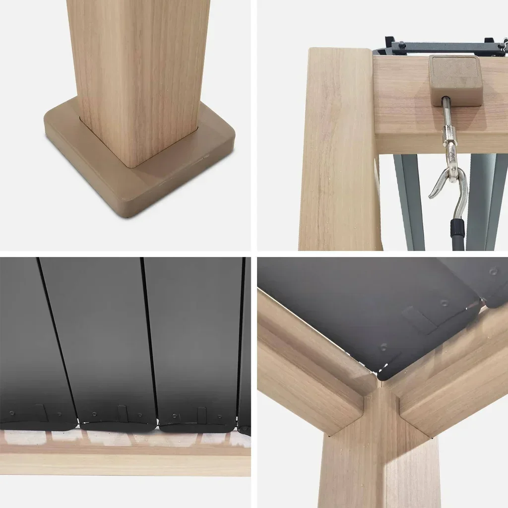 Pérgola bioclimática aluminio 3x3m láminas orientables Triomphe V2 jardín