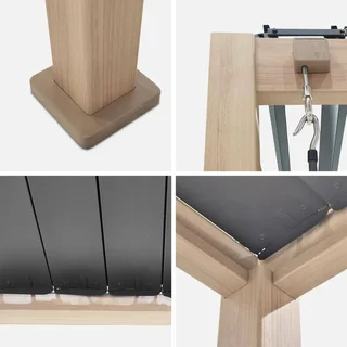 Pérgola bioclimática aluminio 3x3m láminas orientables Triomphe V2 jardín