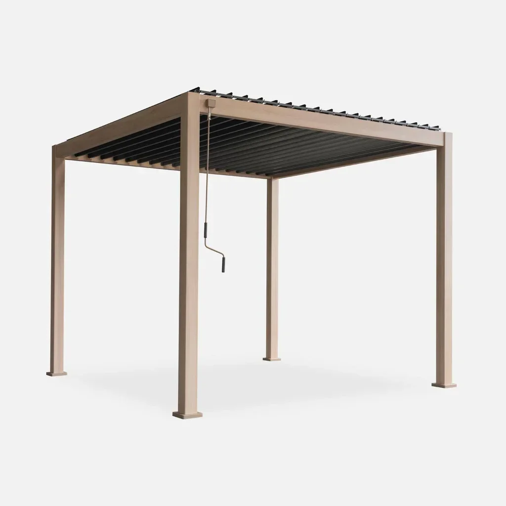 Pérgola bioclimática aluminio 3x3m láminas orientables Triomphe V2 jardín