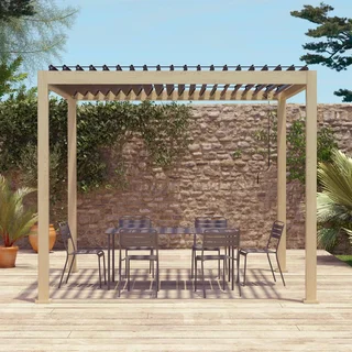 Pérgola bioclimática aluminio 3x3m láminas orientables Triomphe V2 jardín