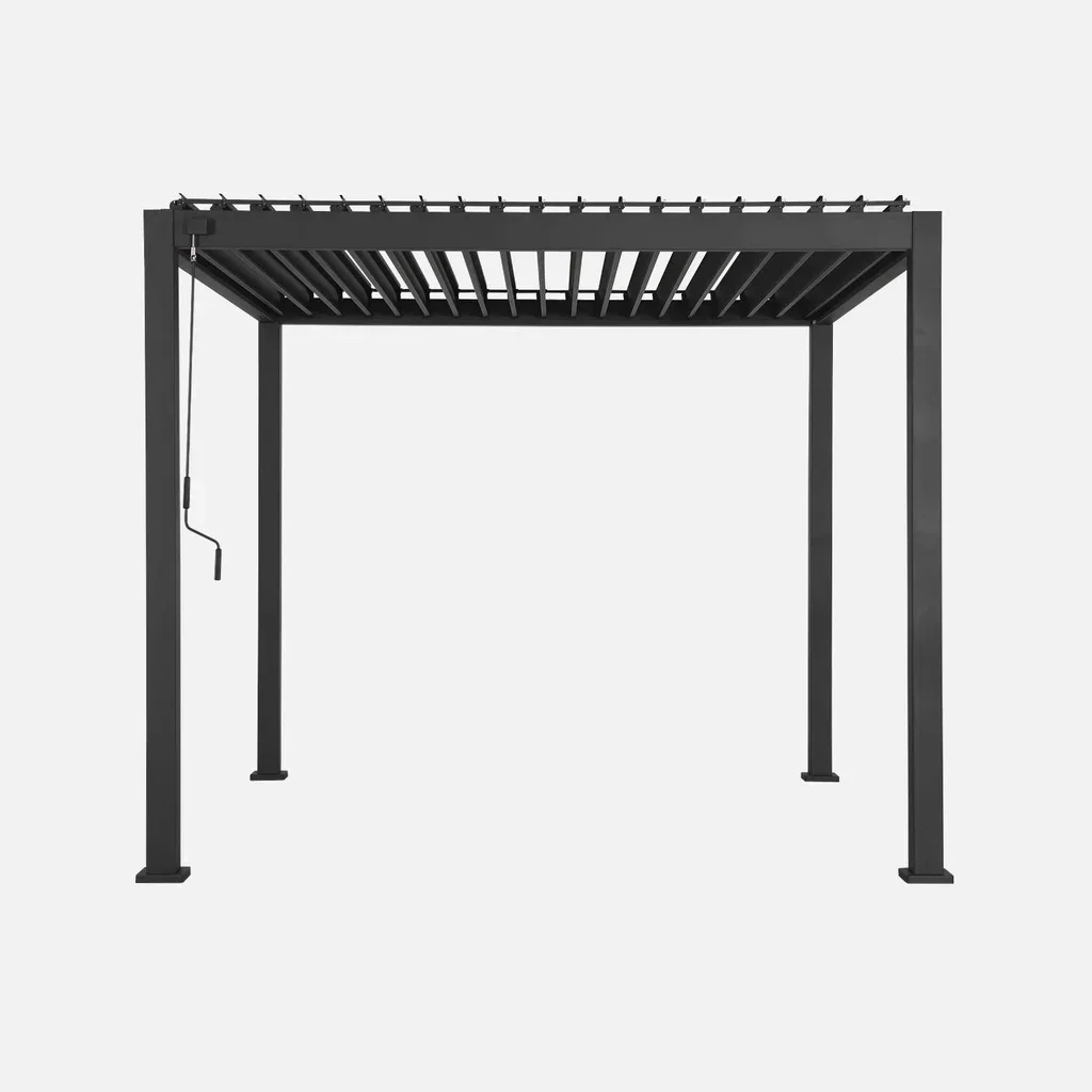 Pérgola bioclimática 3x3m aluminio lamas orientables Triomphe V2 jardín terraza