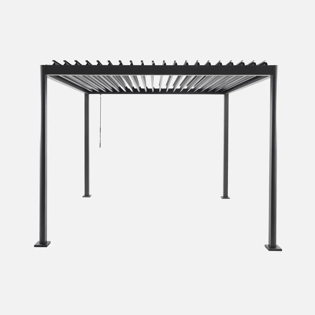 Pergola bioclimatique 3x3m Imperial lames orientables aluminium acier jardin terrasse