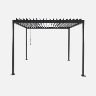 Pergola bioclimatique 3x3m Imperial lames orientables aluminium acier jardin terrasse