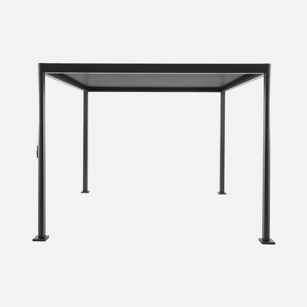Pergola bioclimatique 3x3m Imperial lames orientables aluminium acier jardin terrasse