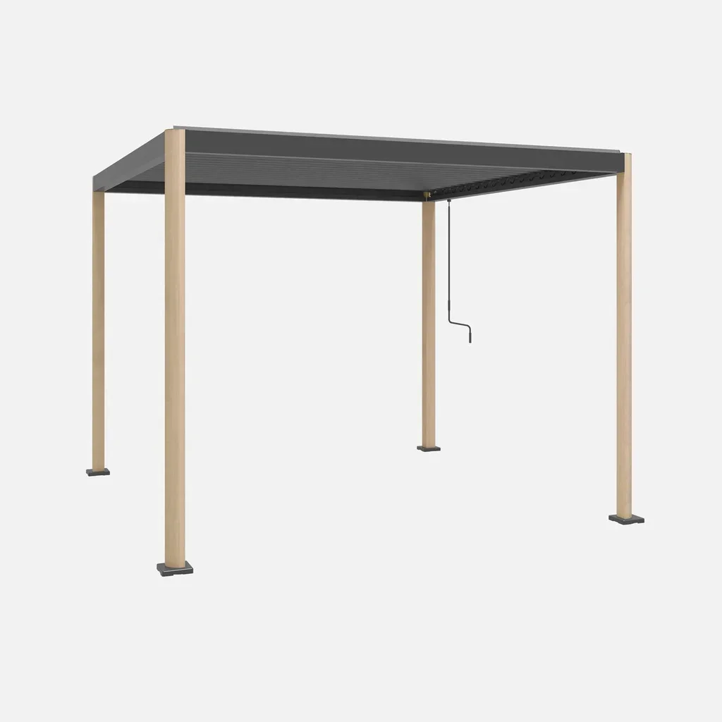 Pergola bioclimatique 3x3m Imperial aluminium lames orientables jardin terrasse