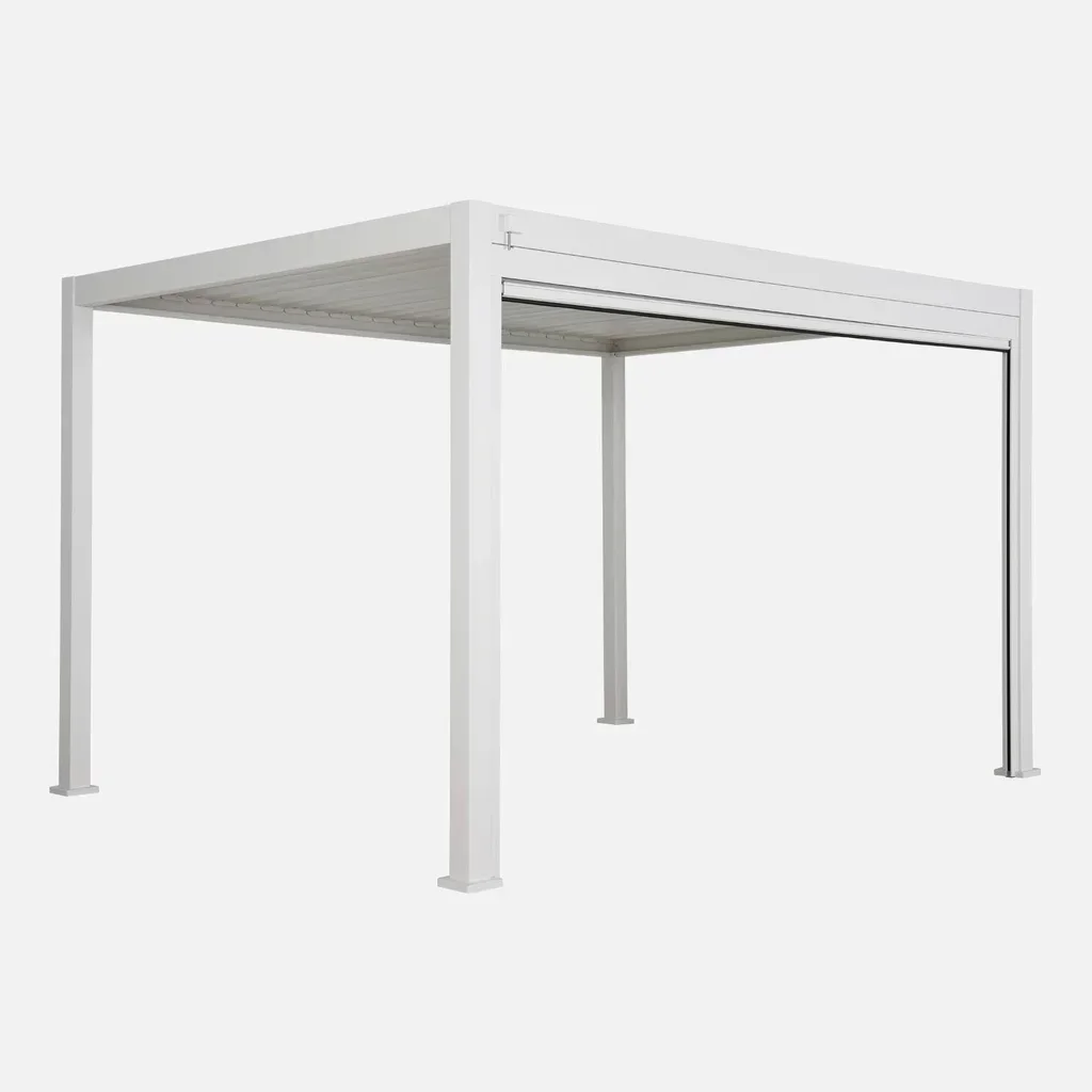 Pérgola bioclimática 4x3m alumínio com toldo - modelo Triomphe