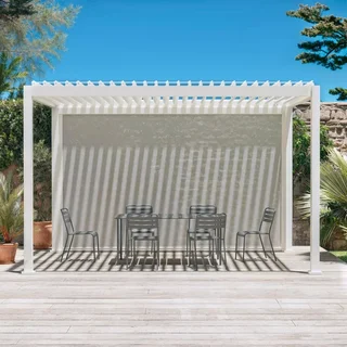 Pérgola bioclimática 4x3m alumínio com toldo - modelo Triomphe