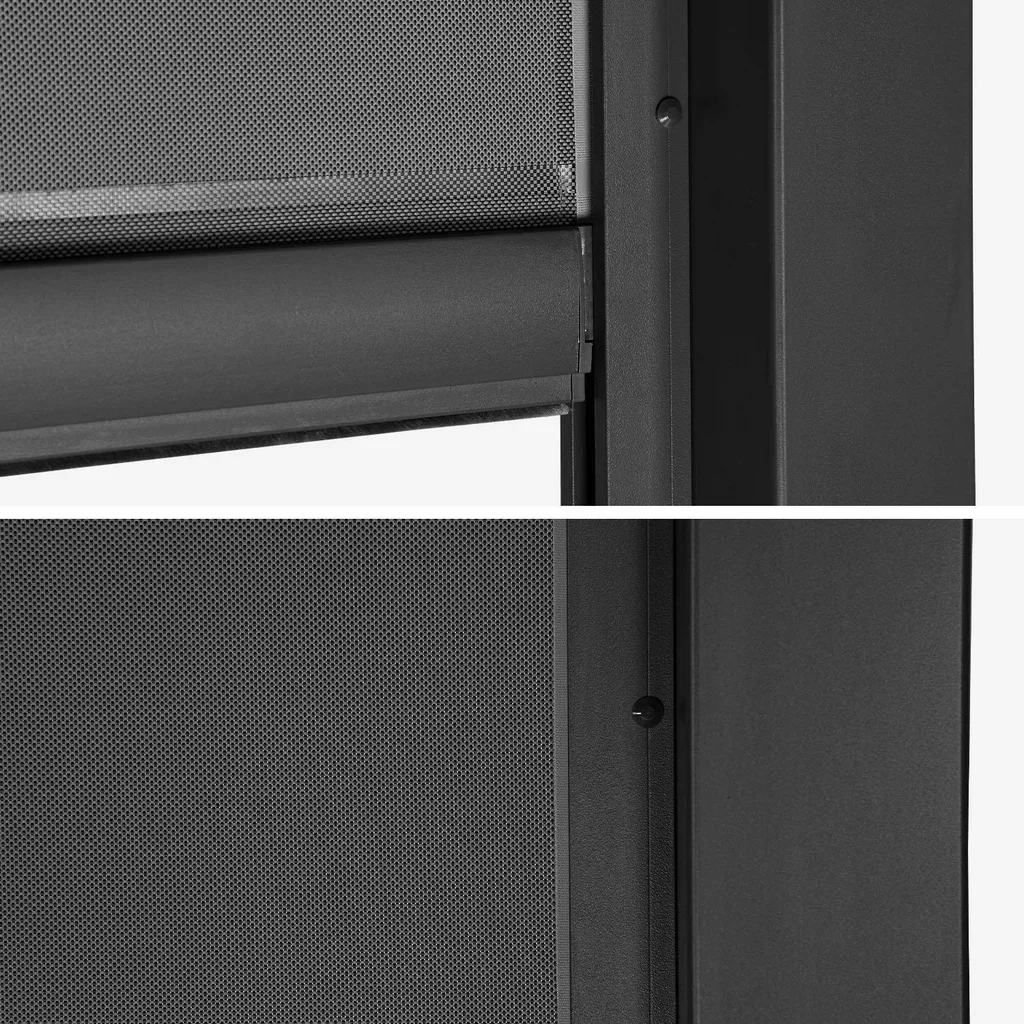 Pergola bioclimatique 4x3m aluminium acier toit lames orientables store latéral modèle Palace terrasse jardin