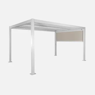 Pergola bioclimatique 4x3m aluminium acier store latéral modèle Palace