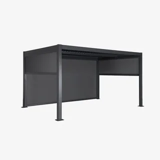 Pergola bioclimatique 4x3m aluminium acier Palace avec stores latéraux