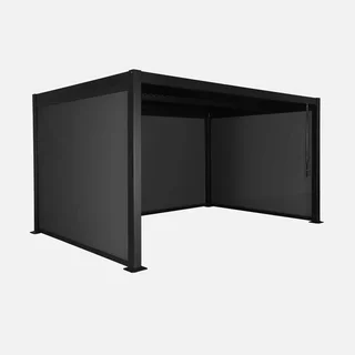 Pergola bioclimatique 4x3m aluminium acier Palace avec stores latéraux kit terrasse jardin