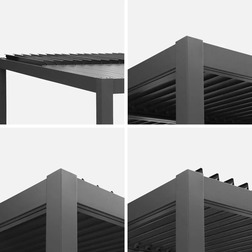 Pergola bioclimatica 4x3m alluminio acciaio lame orientabili Palace