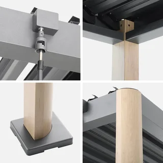 Pergola bioclimatique 4x3m Imperial aluminium lames orientables jardin