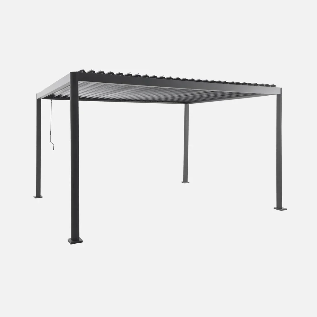 Pergola bioclimatique 4x3m Imperial aluminium acier lames orientables jardin terrasse