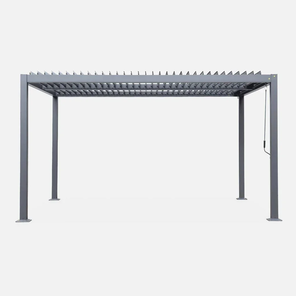 Pergola bioclimatique 4x3m Palace aluminium lames orientables anthracite