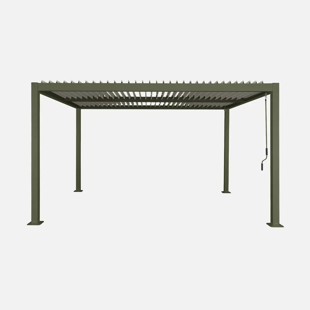 Pergola bioclimatique 4x3m Palace lames orientables aluminium anthracite jardin terrasse